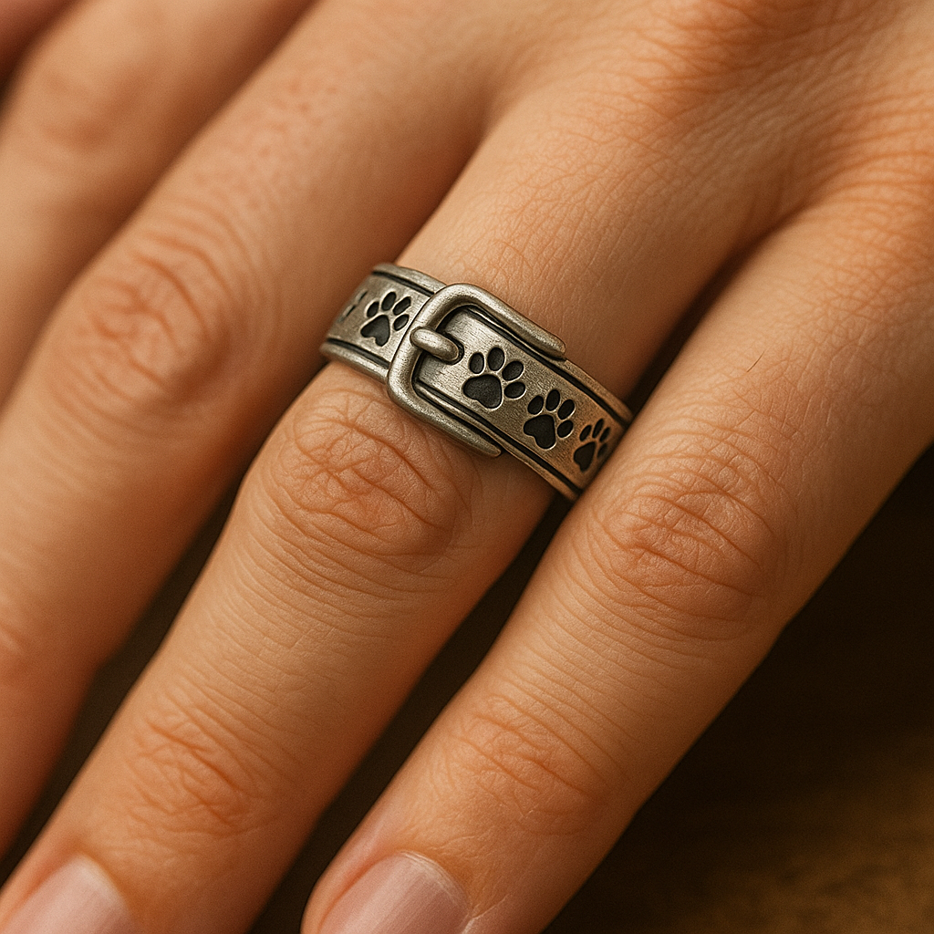 Ring with a Soft and Elegant Puppy Collar Design