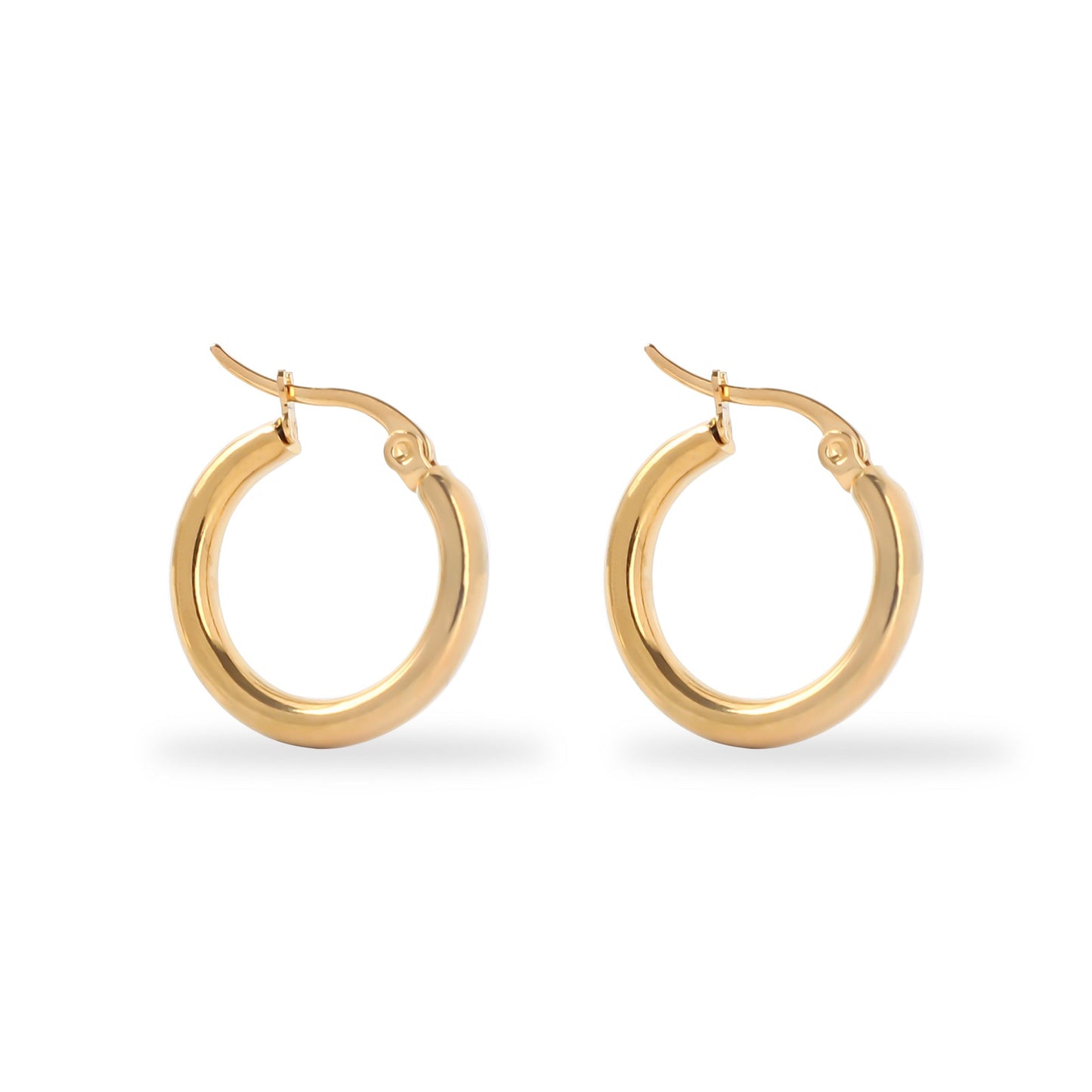 Classic Polished Silver Hoop Earrings