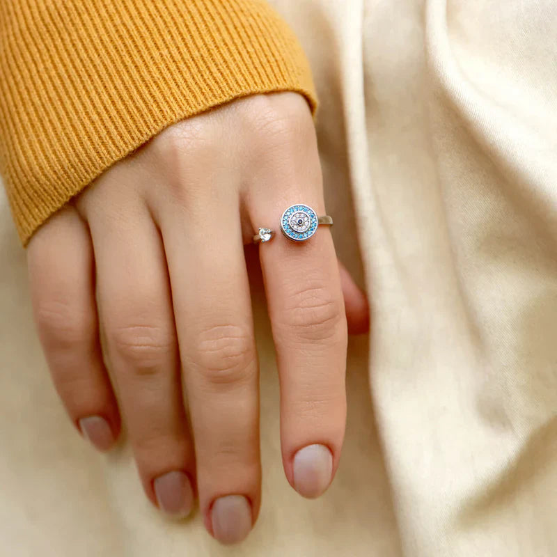 To My Daughter – Evil Eye Fidget Ring | Adjustable