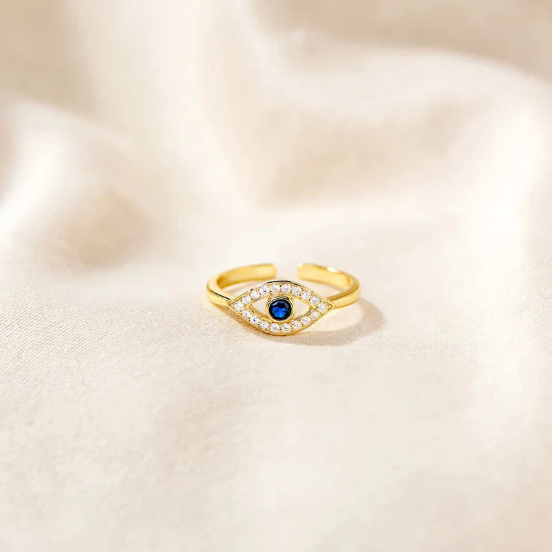 To My Bestie – Positive Energy Evil Eye Ring | Adjustable