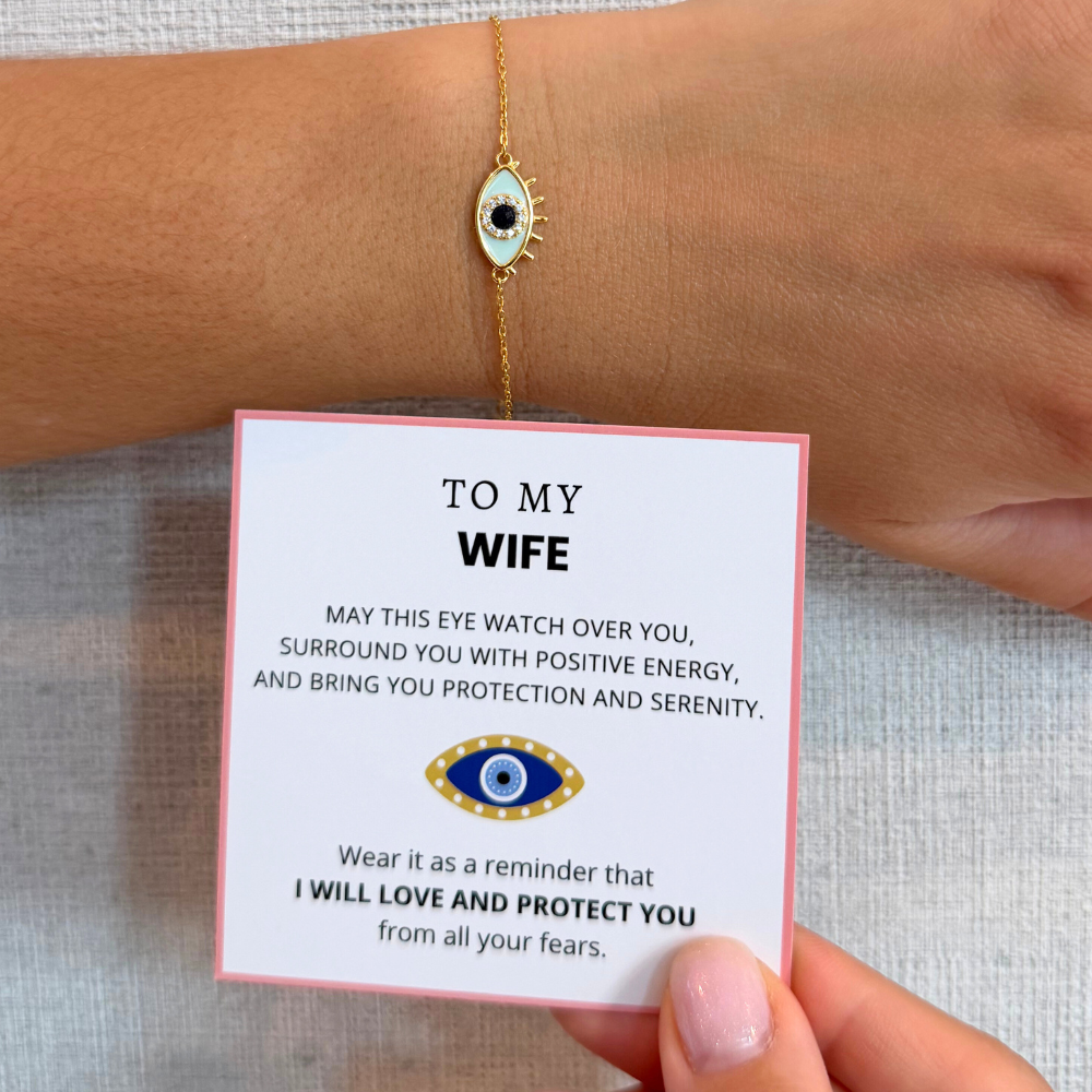 To My Wife – Positive Energy Evil Eye Bracelet