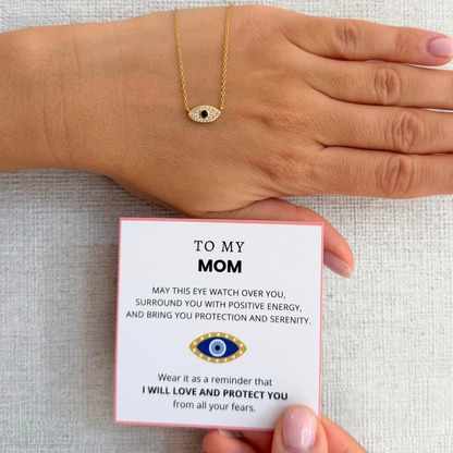 To My Mom – Positive Energy Evil Eye Necklace