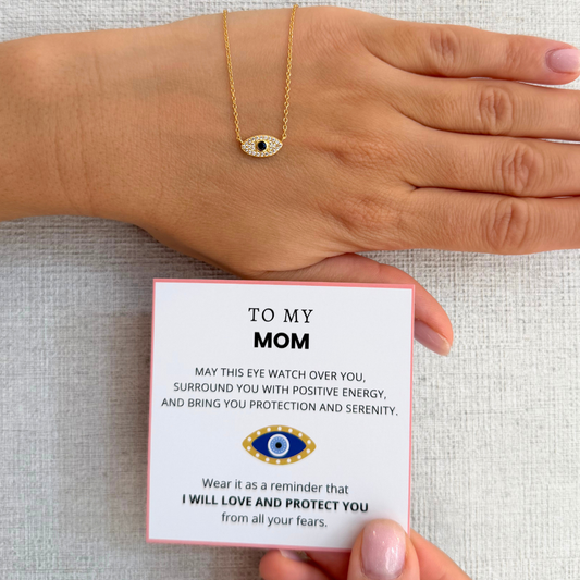 To My Mom – Positive Energy Evil Eye Necklace