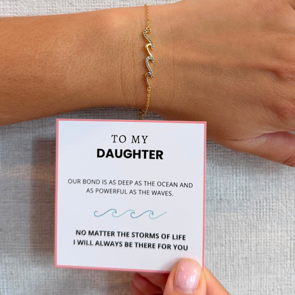 To My Daughter – Always Together Wave Bracelet