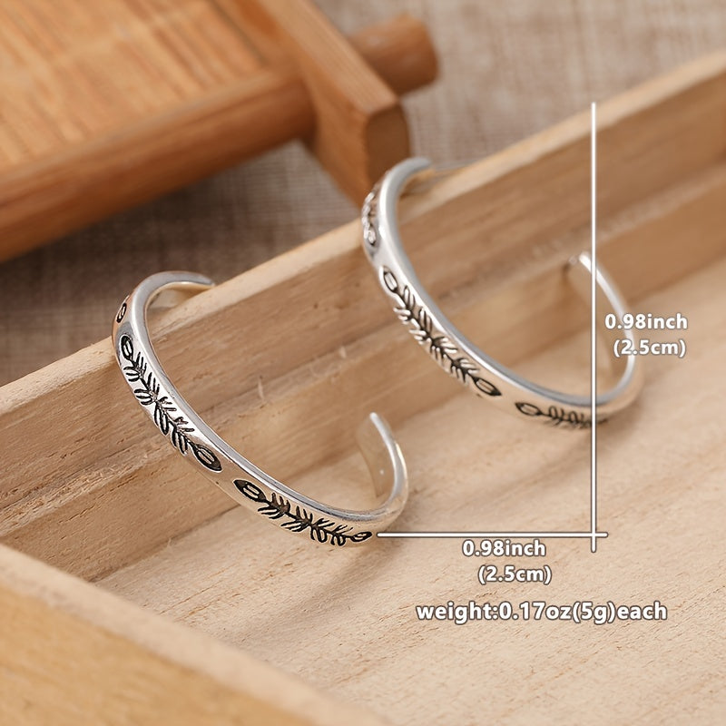 Unique Silver Hoop Earrings