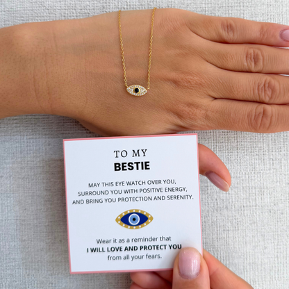 To My Bestie – Positive Energy Evil Eye Necklace