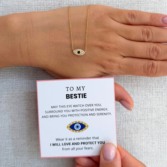 To My Bestie – Positive Energy Evil Eye Necklace