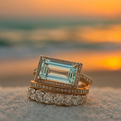 Elegant Ocean Ring Set