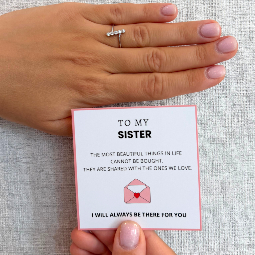 To My Sister – Eternal Bond Ring | Adjustable