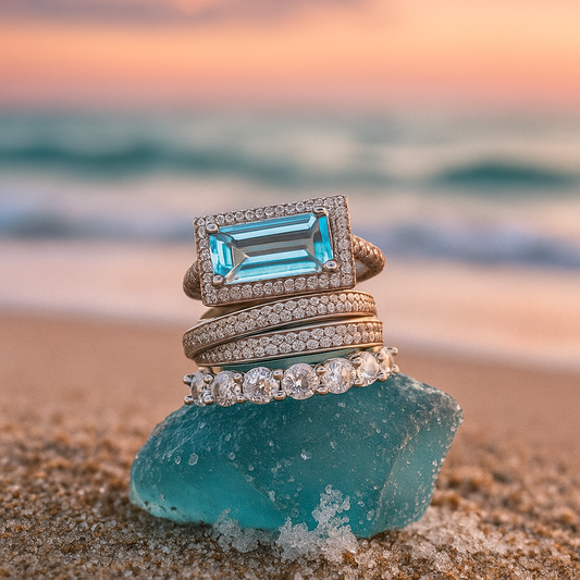 Elegant Ocean Ring Set