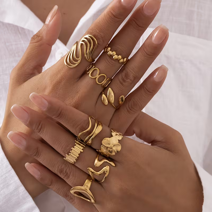Vintage Gold Ring Set