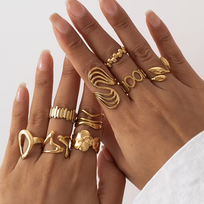 Vintage Gold Ring Set