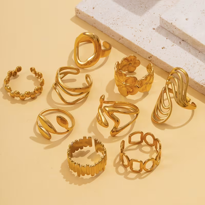 Vintage Gold Ring Set
