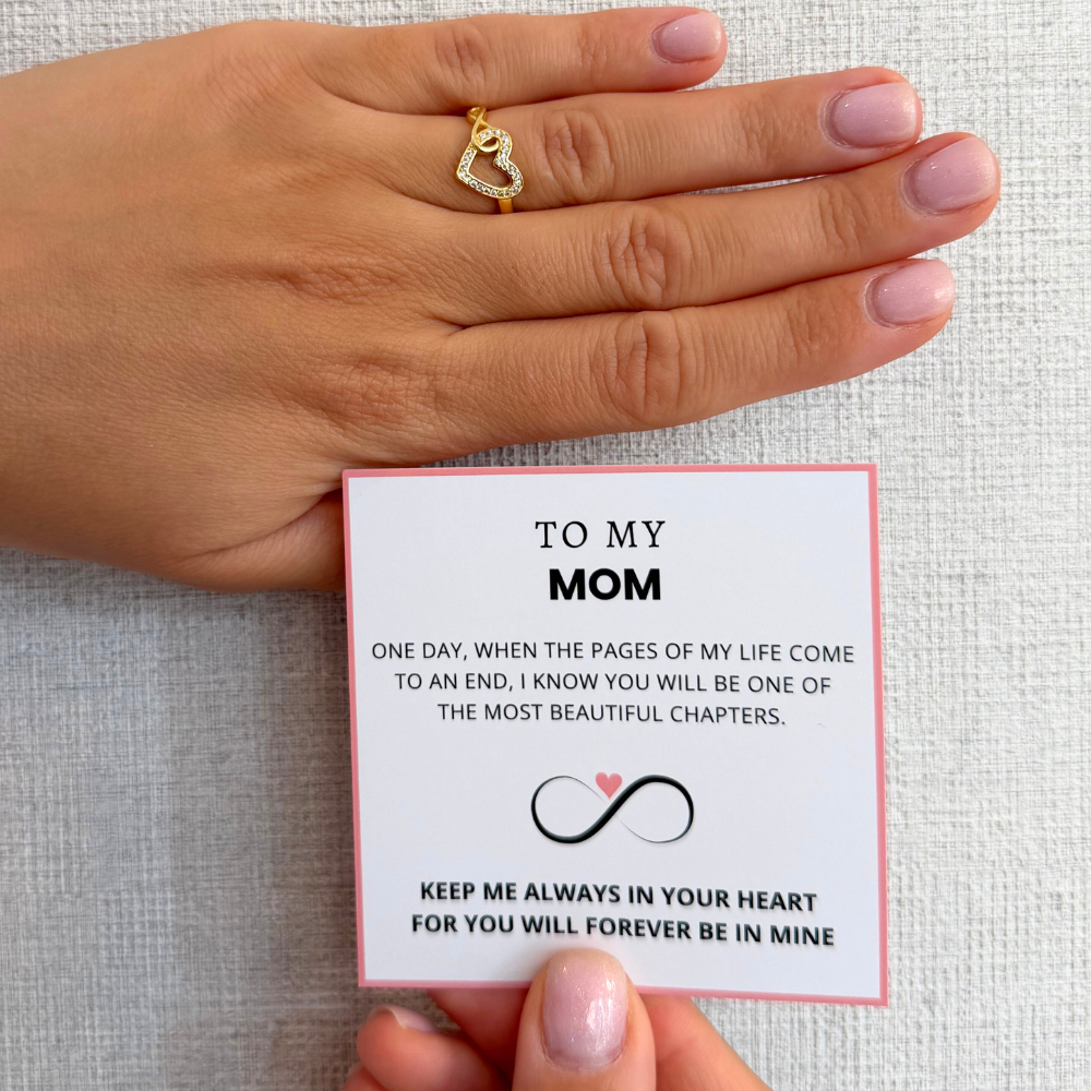 To My Mom – Infinity Heart Ring | Adjustable