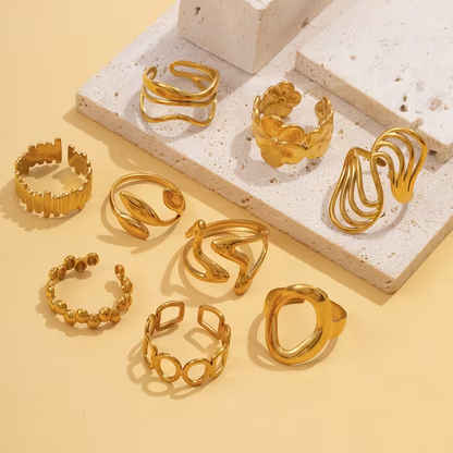 Vintage Gold Ring Set