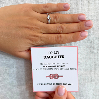To My Daughter – Infinity Knot Ring | Adjustable