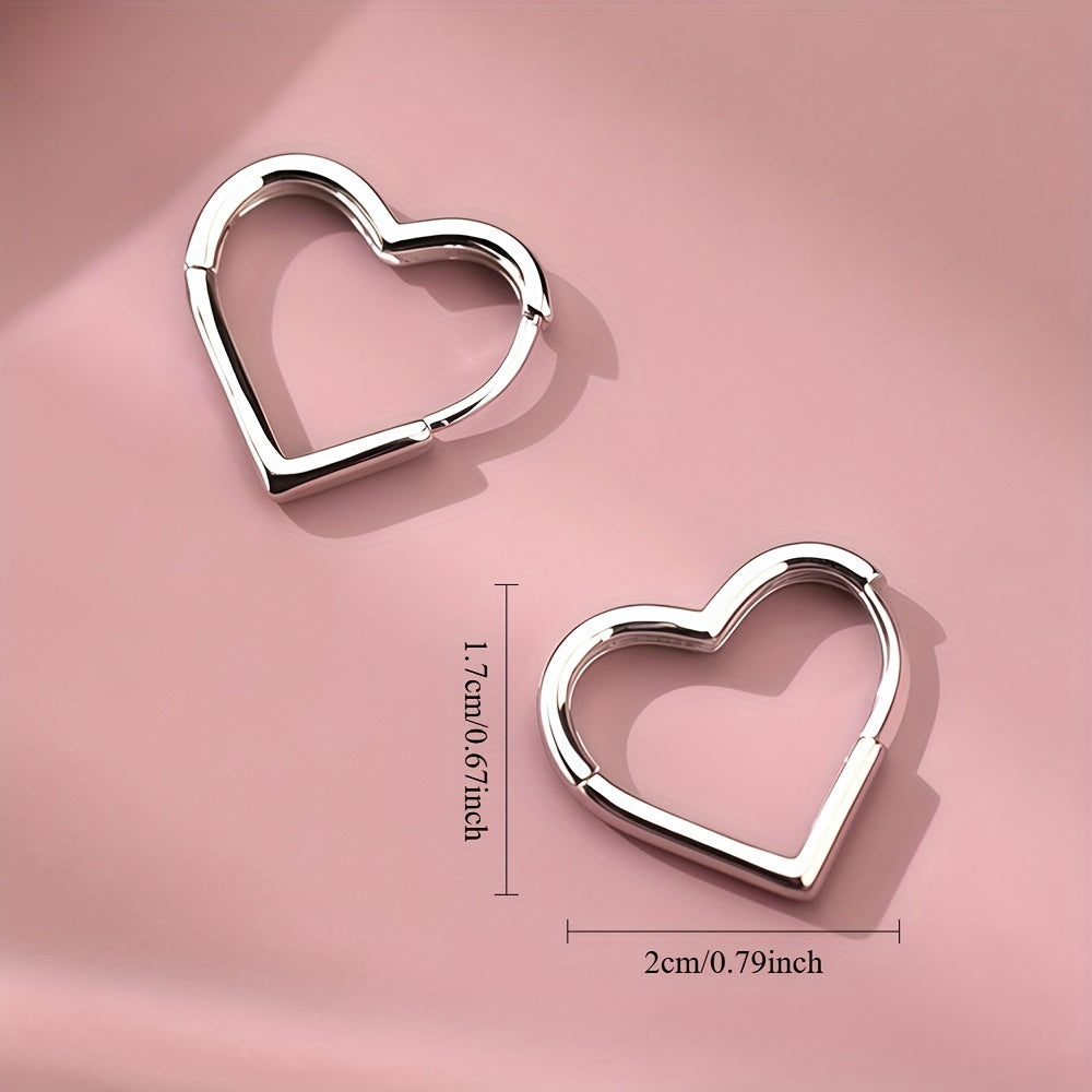 Gold Heart Stainless Steel Earrings