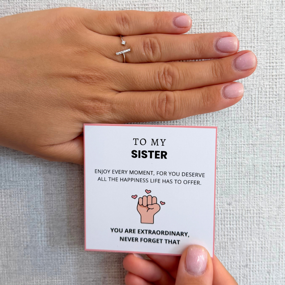 To My Sister – Girl Power Ring | Adjustable