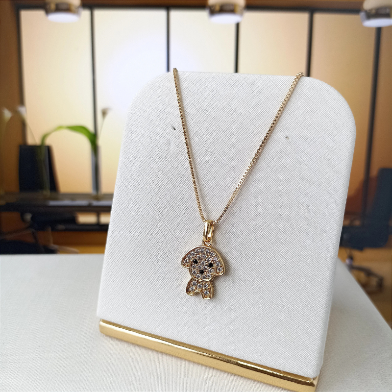 Gold Poodle Pendant Necklace