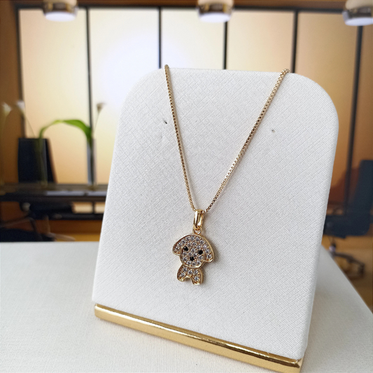 Gold Poodle Pendant Necklace