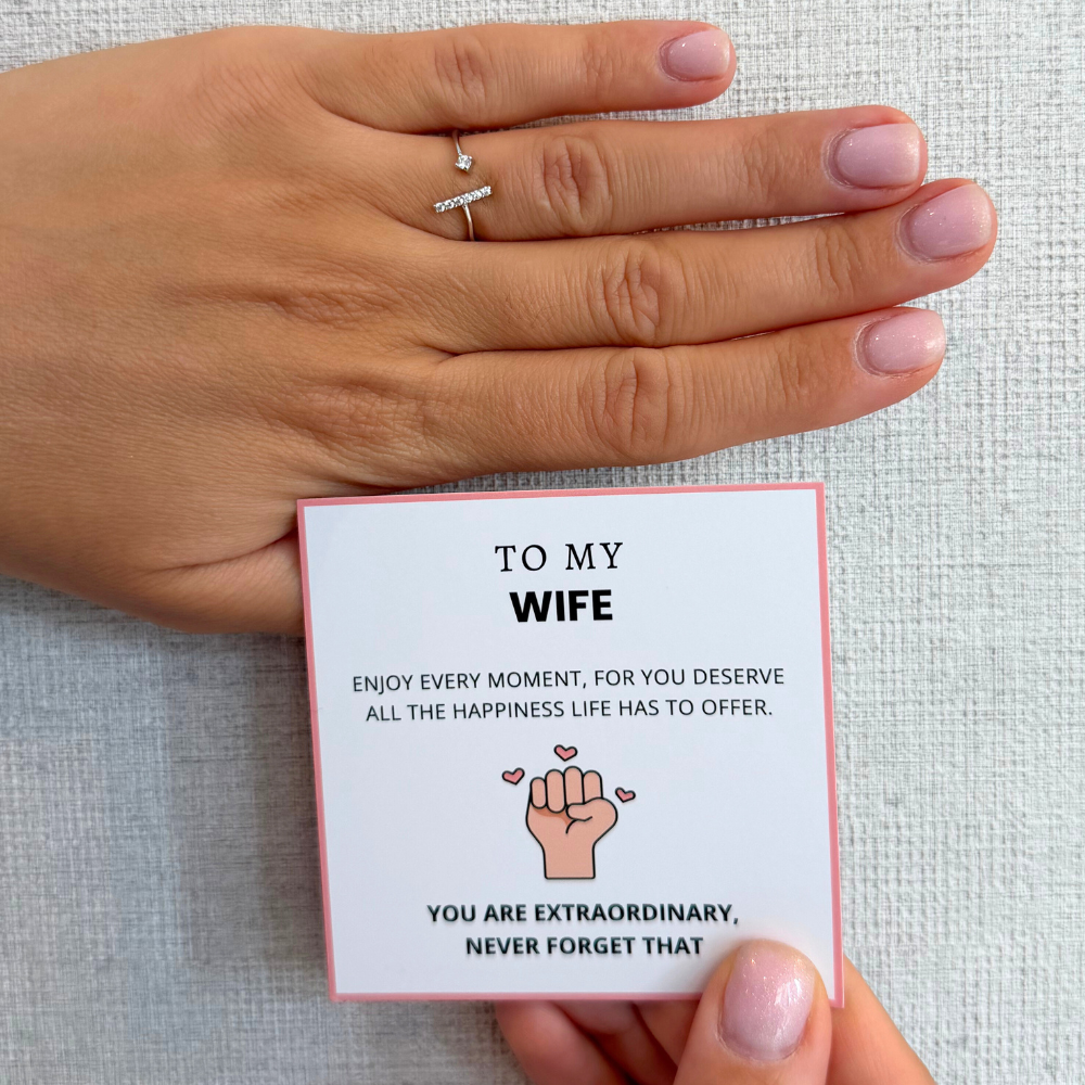 To My Wife – Girl Power Ring | Adjustable