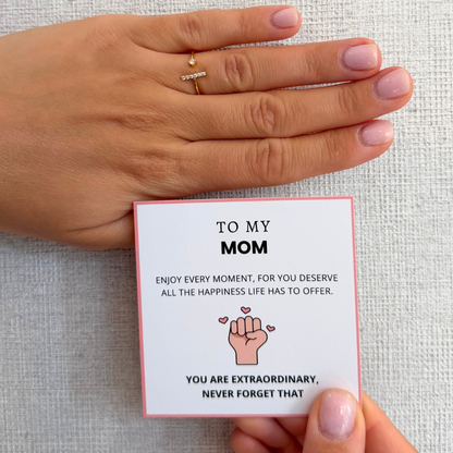 To My Mom – Girl Power Ring | Adjustable