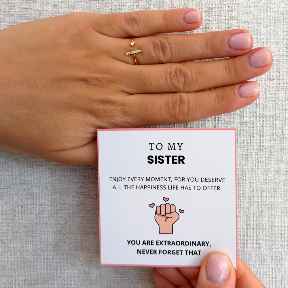 To My Sister – Girl Power Ring | Adjustable