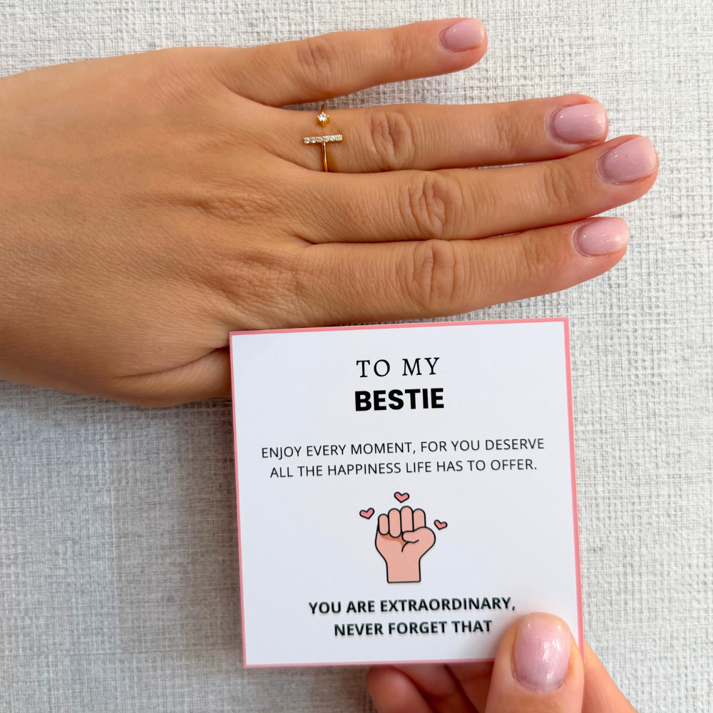 To My Bestie – Girl Power Ring | Adjustable