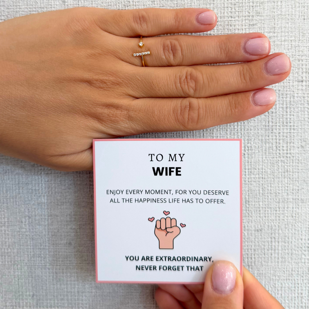 To My Wife – Girl Power Ring | Adjustable