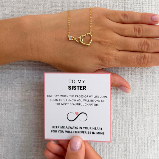 To My Sister – Infinity Heart Necklace