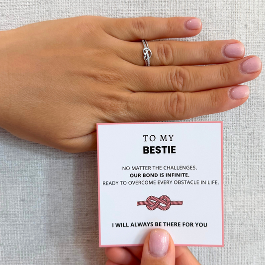 To My Bestie – Infinity Knot Ring | Adjustable