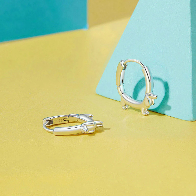 Dachshund Hoop Earrings
