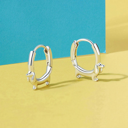 Dachshund Hoop Earrings