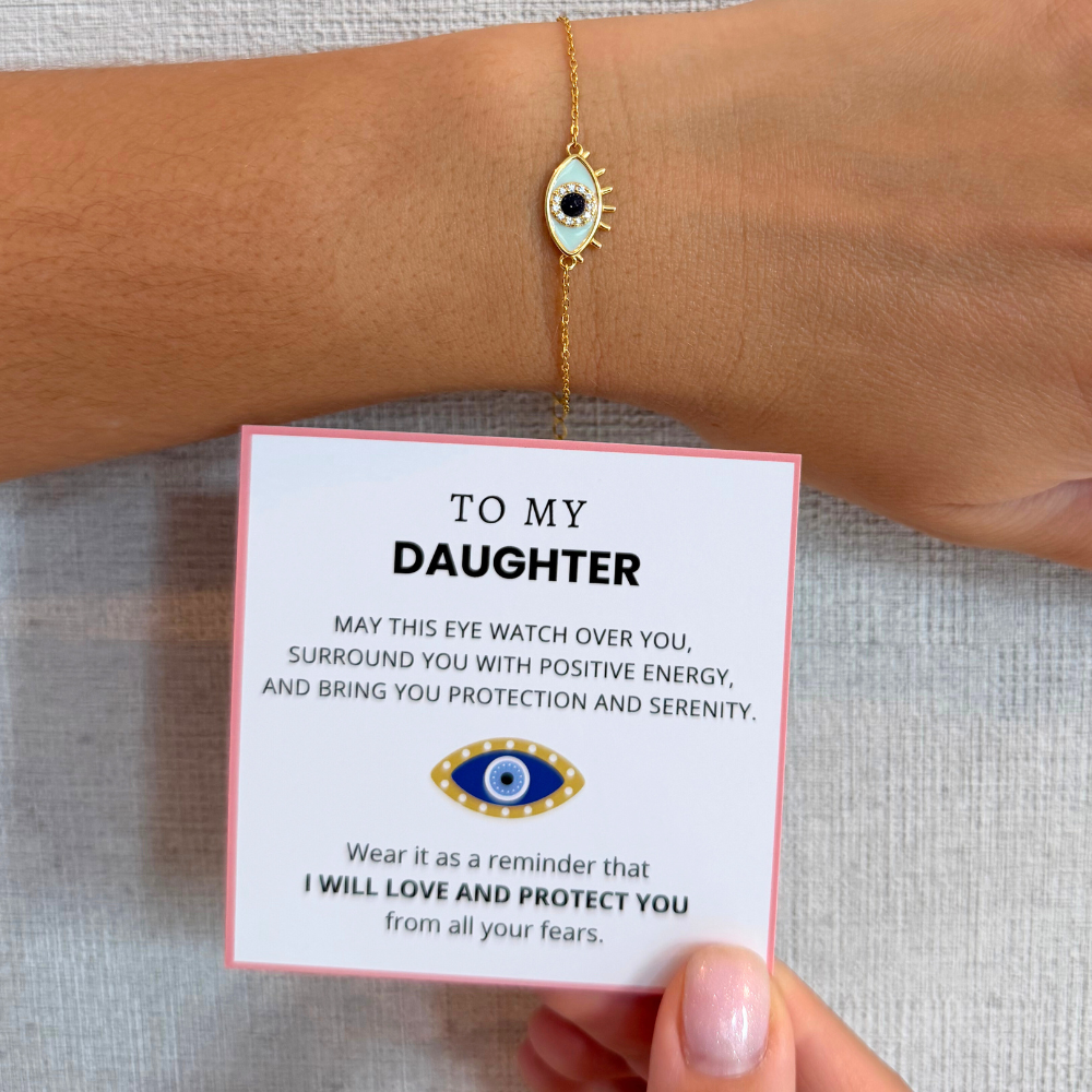 To My Daughter – Positive Energy Evil Eye Bracelet