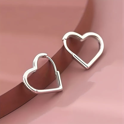 Gold Heart Stainless Steel Earrings