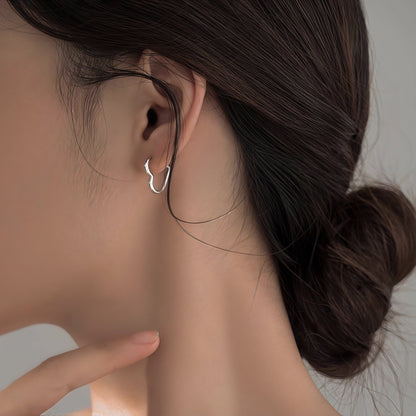 Gold Heart Stainless Steel Earrings