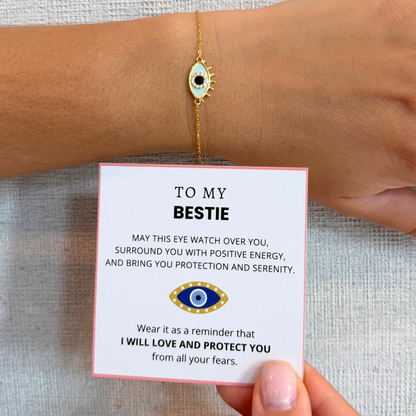 To My Bestie – Positive Energy Evil Eye Bracelet