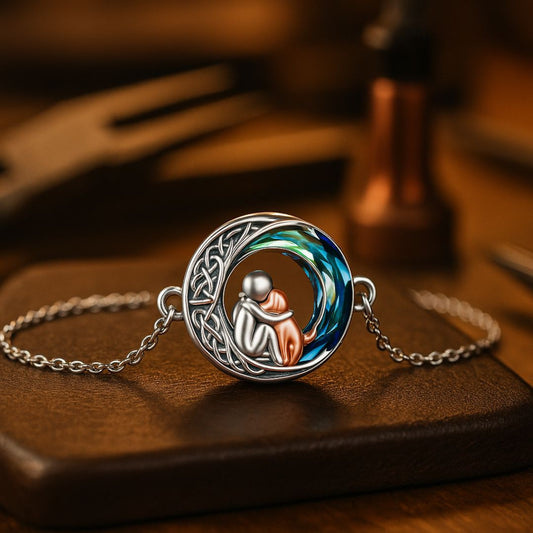 Adjustable 925 Sterling Silver Lucky Charm Bracelet with Dog-Shaped Design