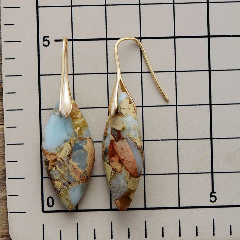 Natural Stone Drop Earrings