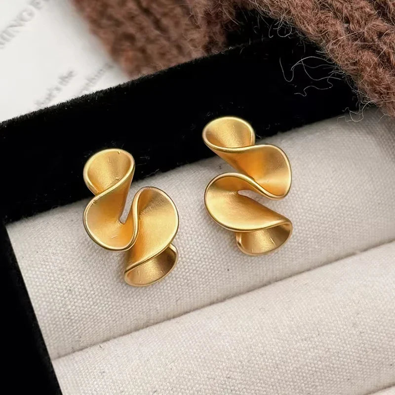 Sterling Silver and 18K Gold Flower-Shaped Earrings
