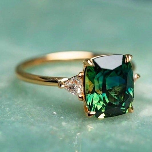 Green Gemstone Fortune Ring