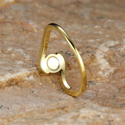 Eternal Rainbow Fire White Opal Ring