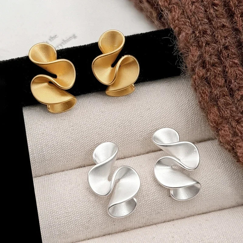 Sterling Silver and 18K Gold Flower-Shaped Earrings