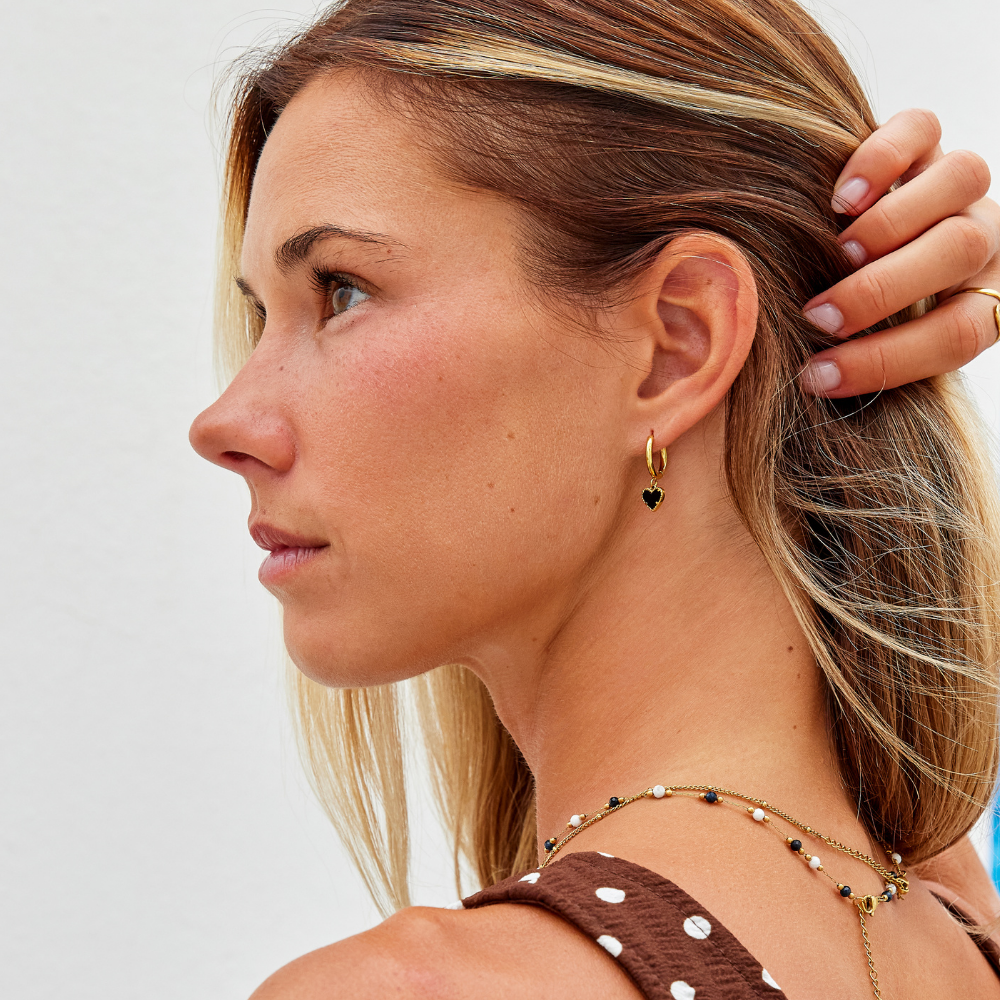 'Tainted Hearts' Heart-Shaped Earrings