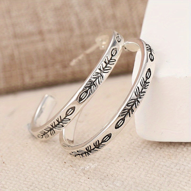 Unique Silver Hoop Earrings