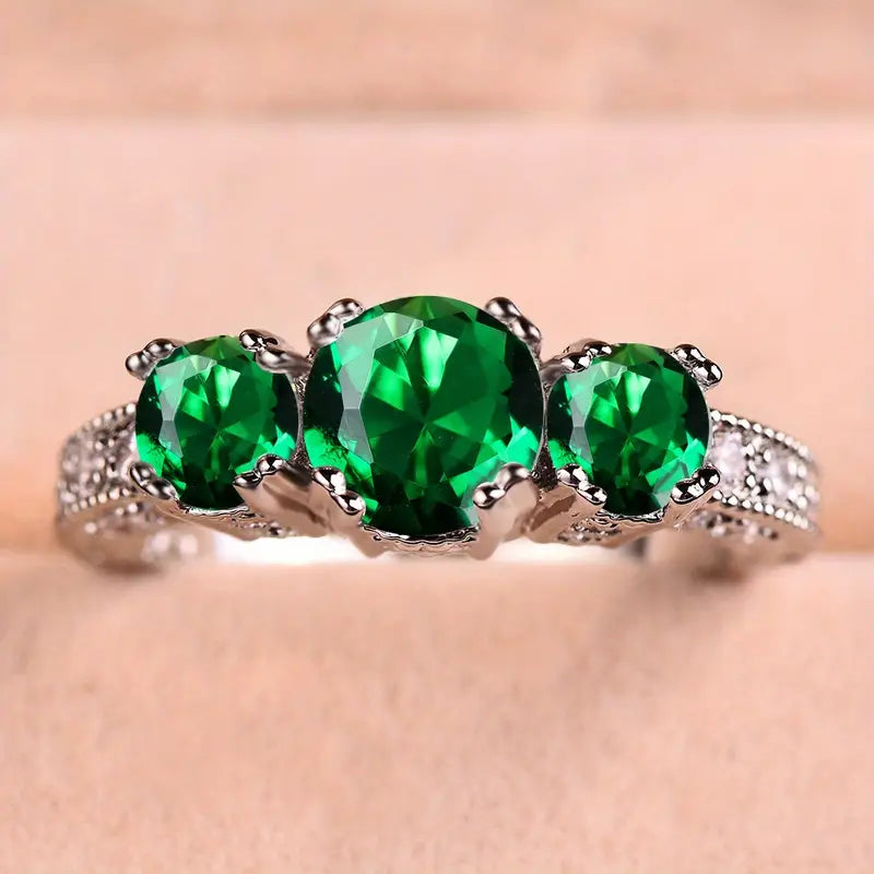 Brilliant and Timeless Emerald Ring