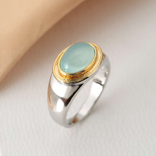 Timeless Green Moonstone Ring