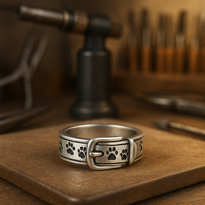 Ring with a Soft and Elegant Puppy Collar Design