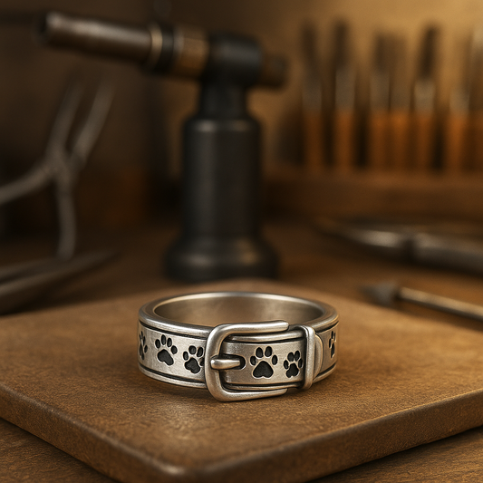 Ring with a Soft and Elegant Puppy Collar Design