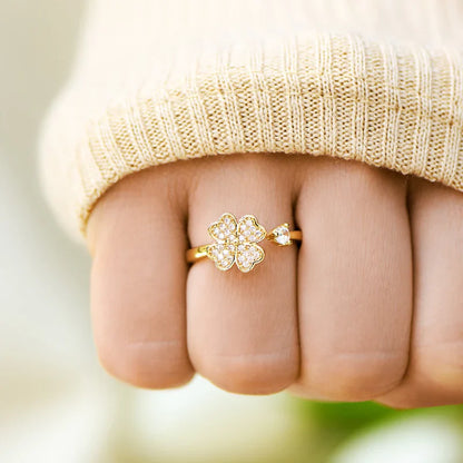 To My Daughter – Lucky Clover Fidget Ring | Adjustable